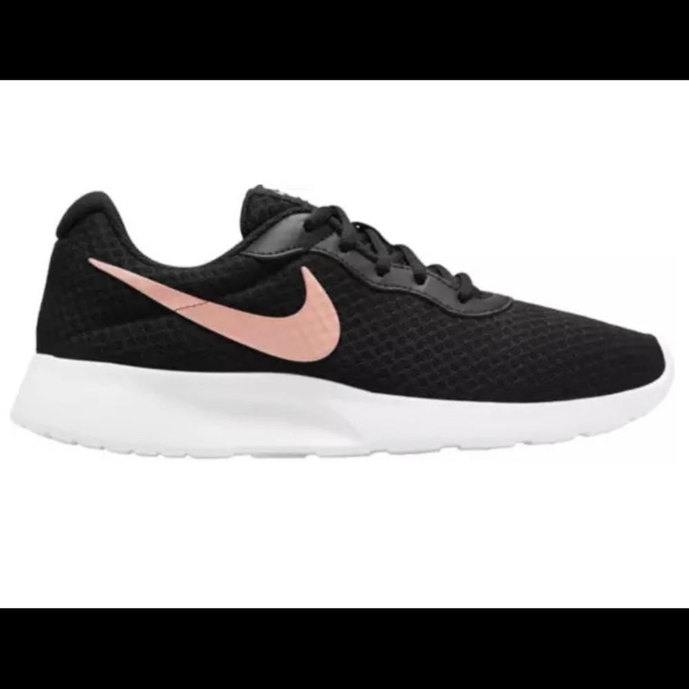 Womens Nike Tanjun Black Rose Gold size 8